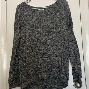 Grey and Black Marbled Old Navy Sweater- L